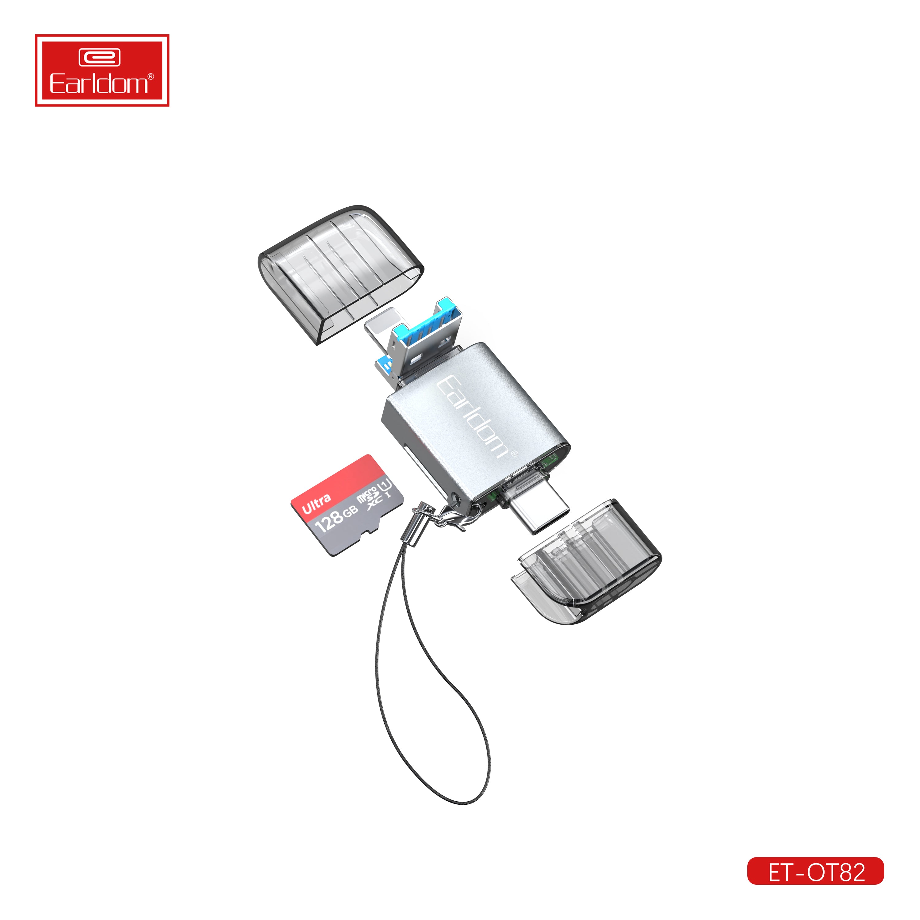 OTG type c lighting to micro sd card to mobile phone