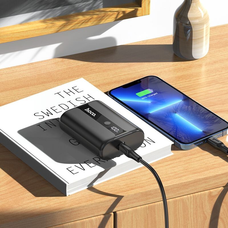 Hoco Q3 Pro Mini Size Quick Charge LED PD20W 22.5W Power Bank 10000mAh - Black