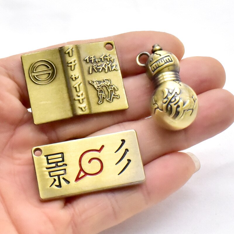 Anime Naruto Weapon Model 28-piece Set necklace Asuma Shuriken Samurai Sword Keychains Ninja Sword