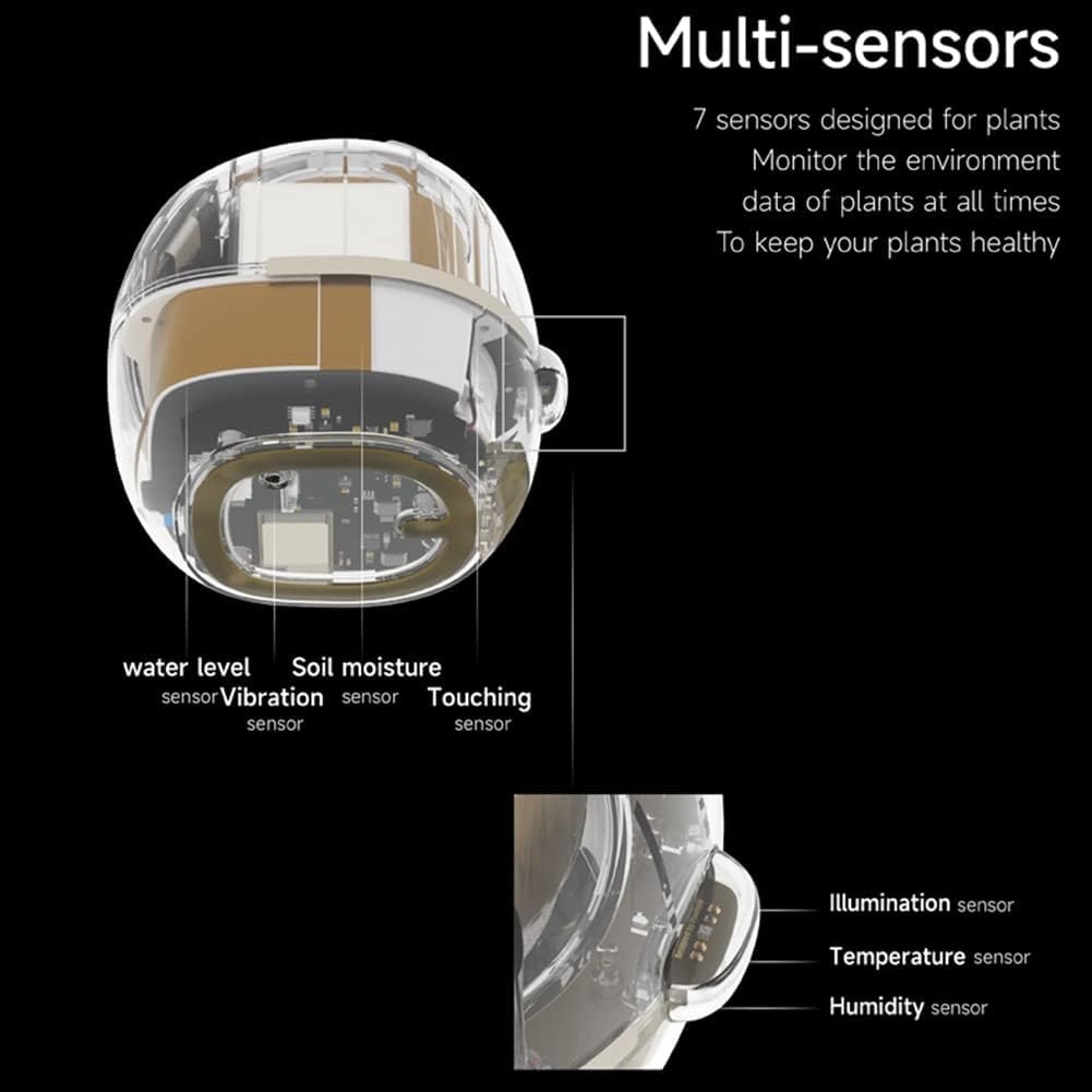 Smart Flowerpot With AI Planter, Multiple Expressions  and AI Intelligent Pet Planter