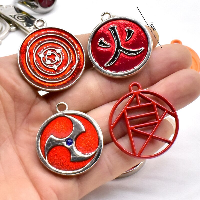 Anime Naruto Weapon Model 28-piece Set necklace Asuma Shuriken Samurai Sword Keychains Ninja Sword