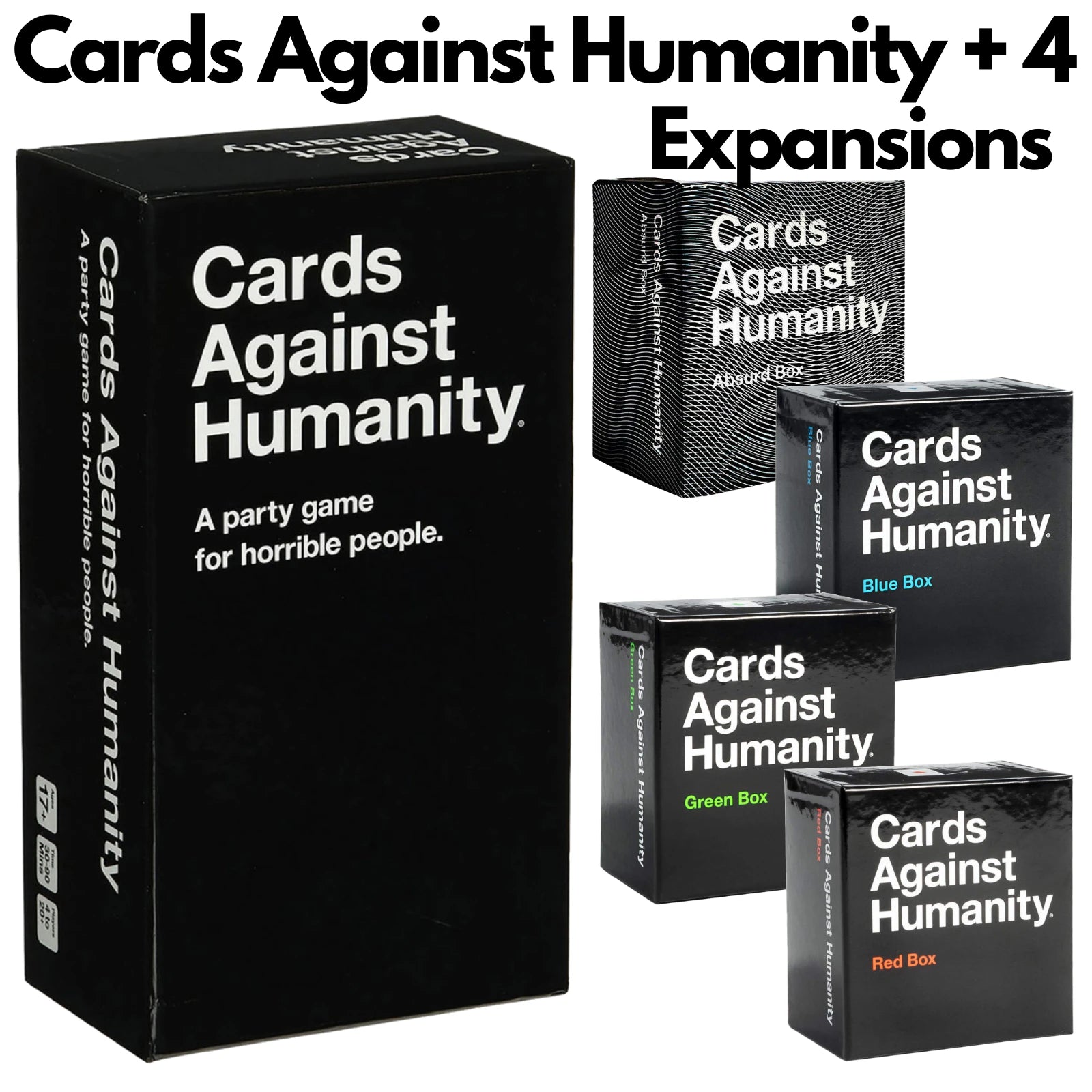 Cards Aagianst Humanity with All 4 expansions value pack