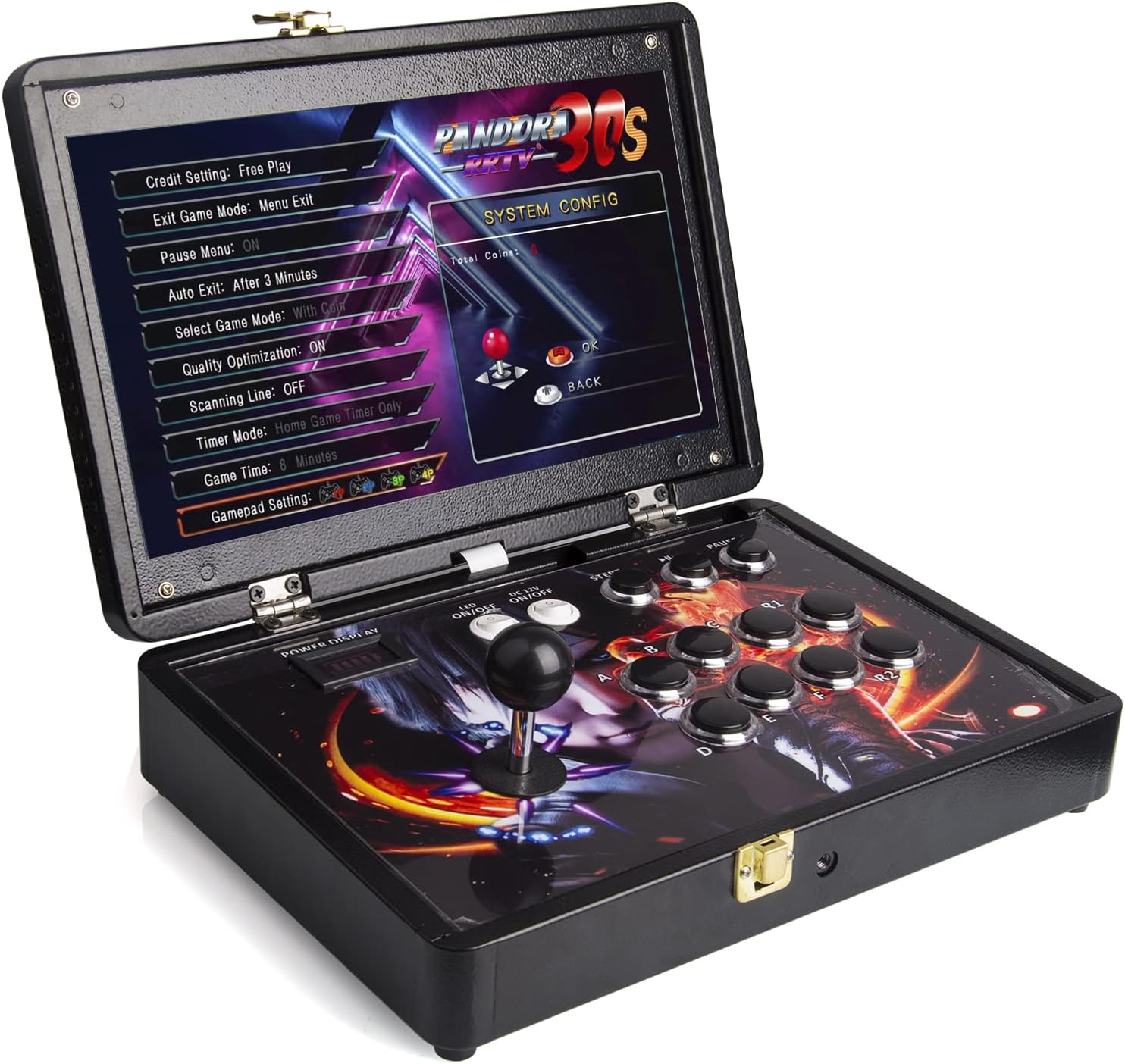Pandora Box 30S 5000 Games Retro Arcade System 14-Inch All-Metal Plug & Play Video Games Console