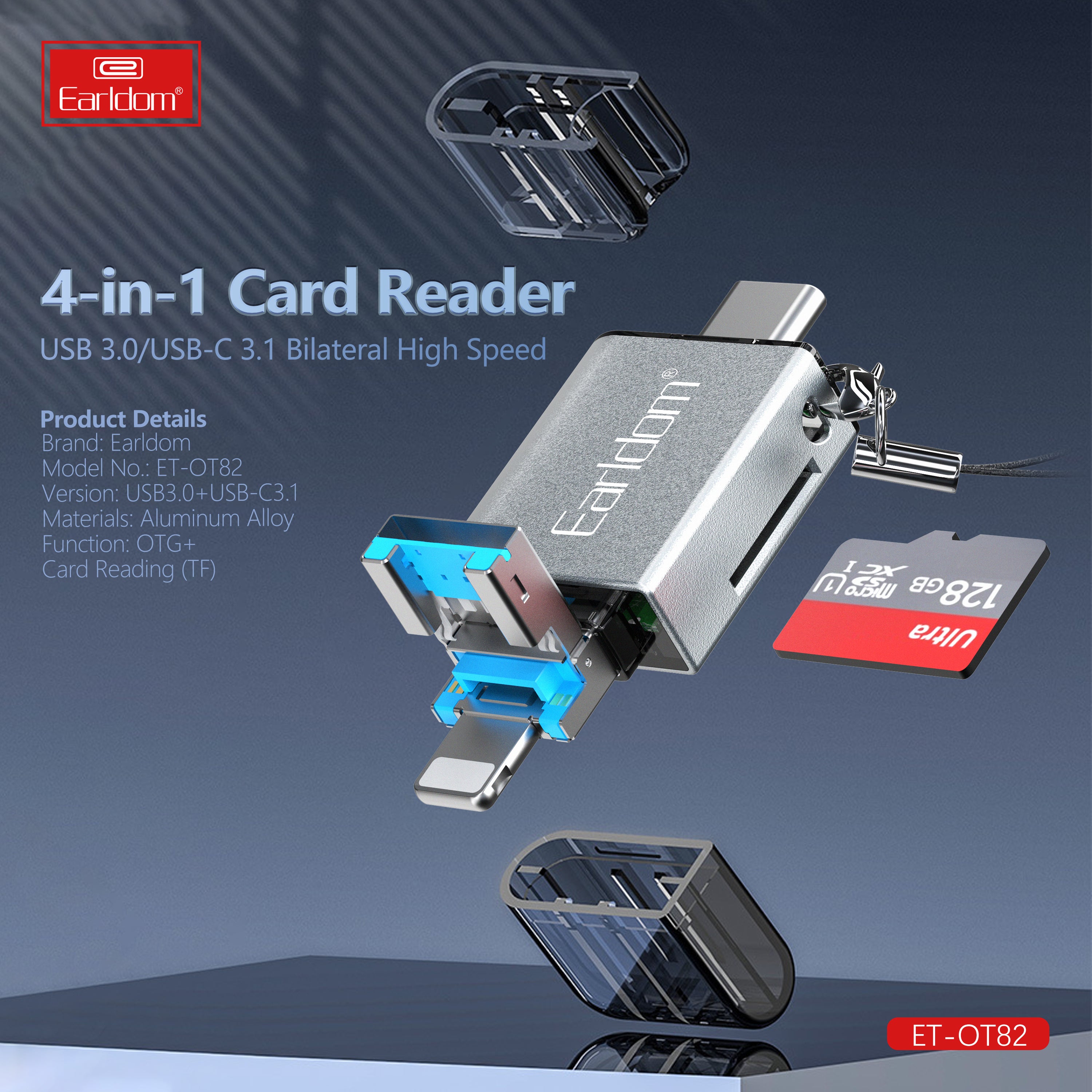 OTG type c lighting to micro sd card to mobile phone