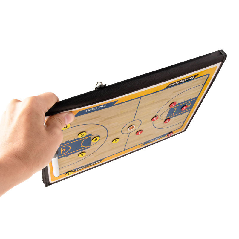 Basketball  Portable PU Leather Foldable Magnetic Coach Board Basketball Training Equipment