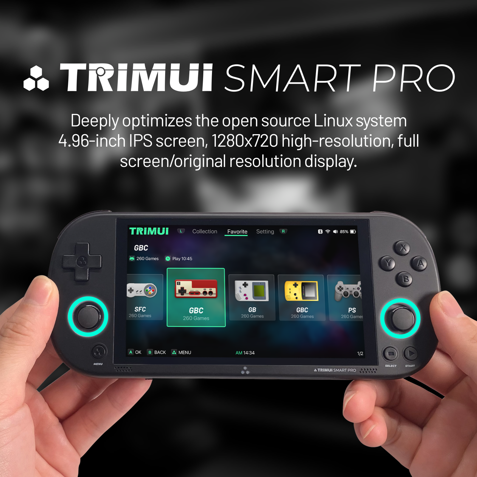 Trimui Smart Pro Portable Retro Video Hand-Held Games Consoles 5'' 20000+ Game