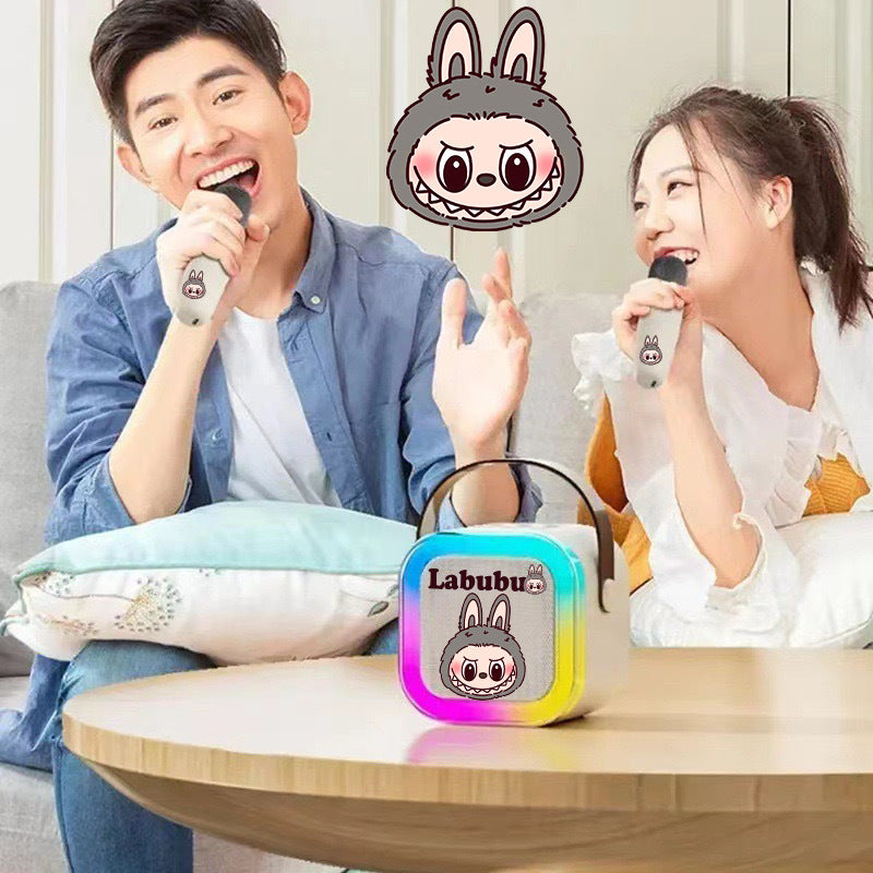 Karaoke Machine for Kids & Adults, Mini Portable Bluetooth Speaker with 2 Wireless Microphones,