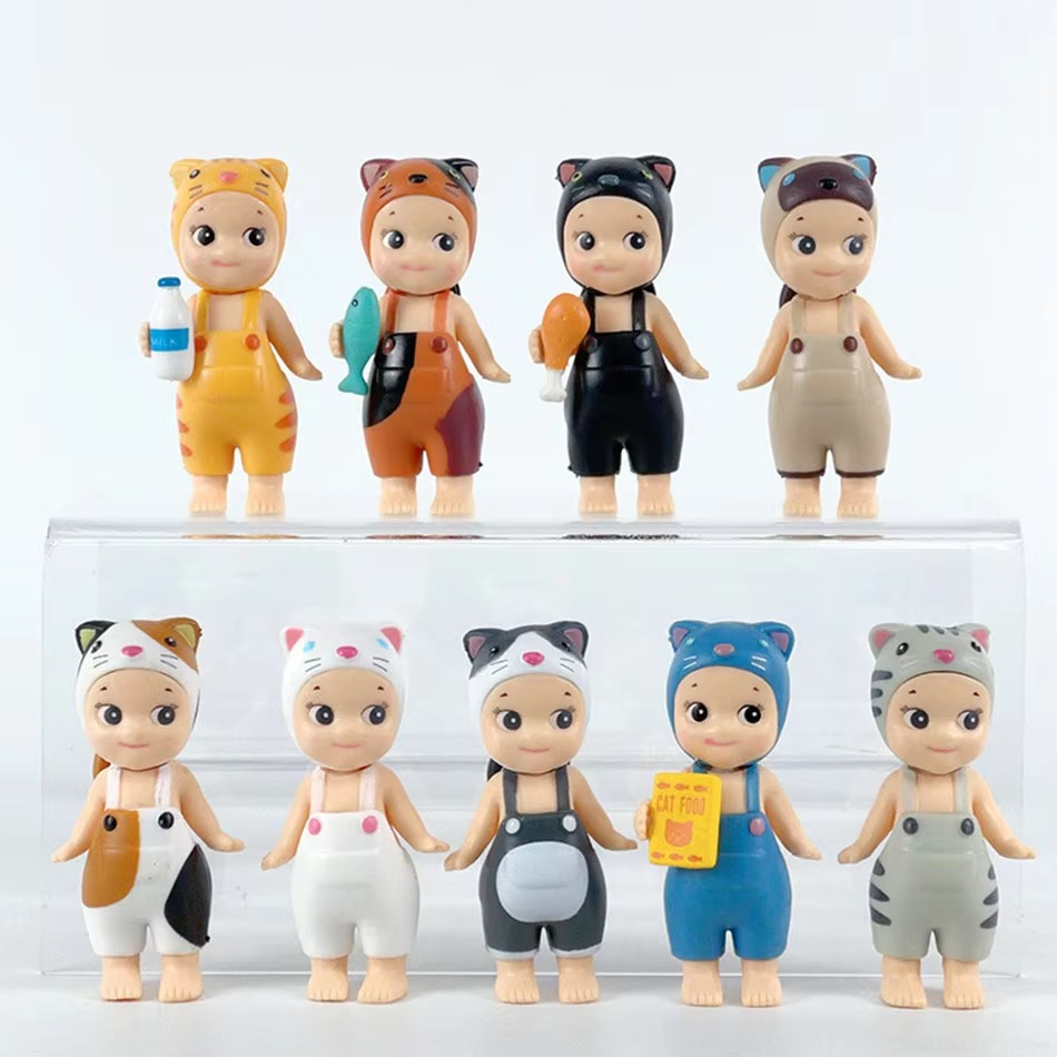S Angel Blind Box Cat Life Serise Mini Cat Action Figures Toys Ornaments Dolls