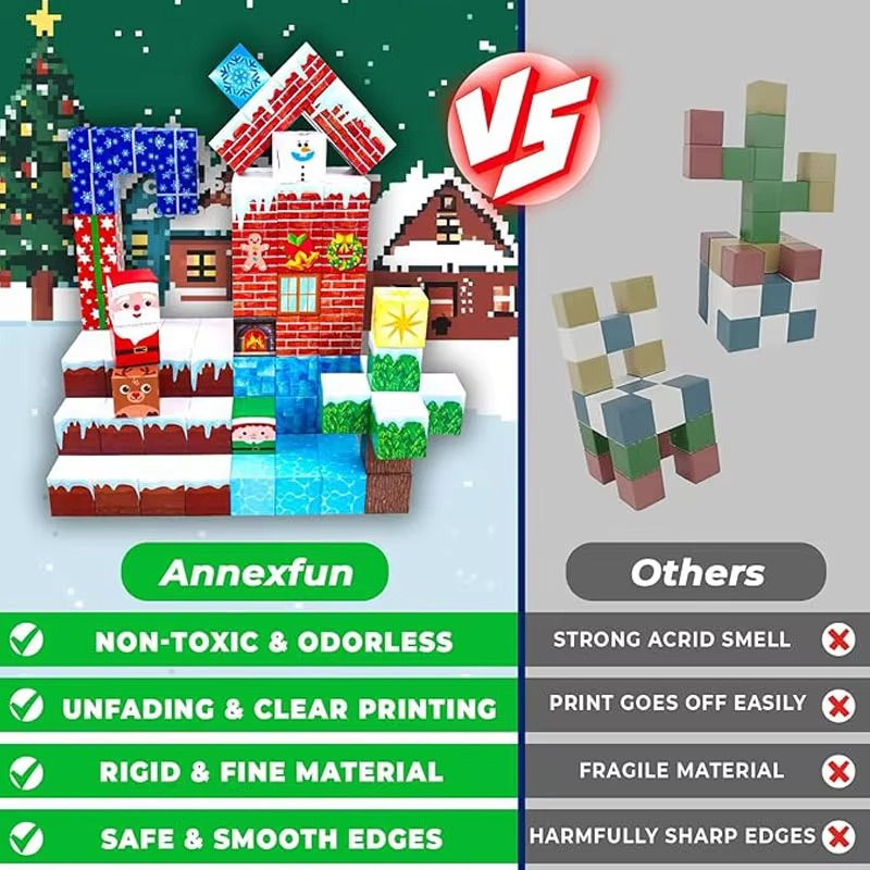 Creative Magnetic Minecraft Style Building Block random 150 PCS