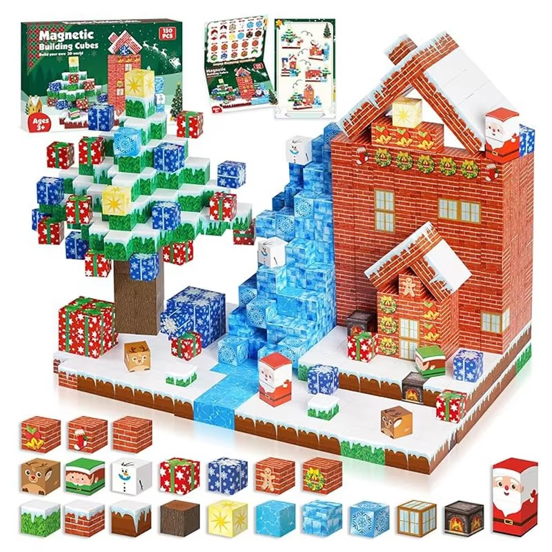 Creative Magnetic Minecraft Style Building Block random 150 PCS