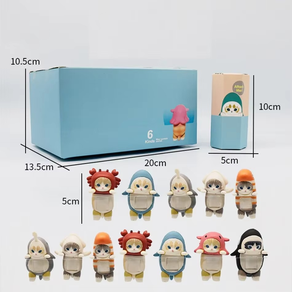 Anime Angel Cute Blind Box Mofusand Hippers Decorative Mini Anime Figures Ornaments Dolls