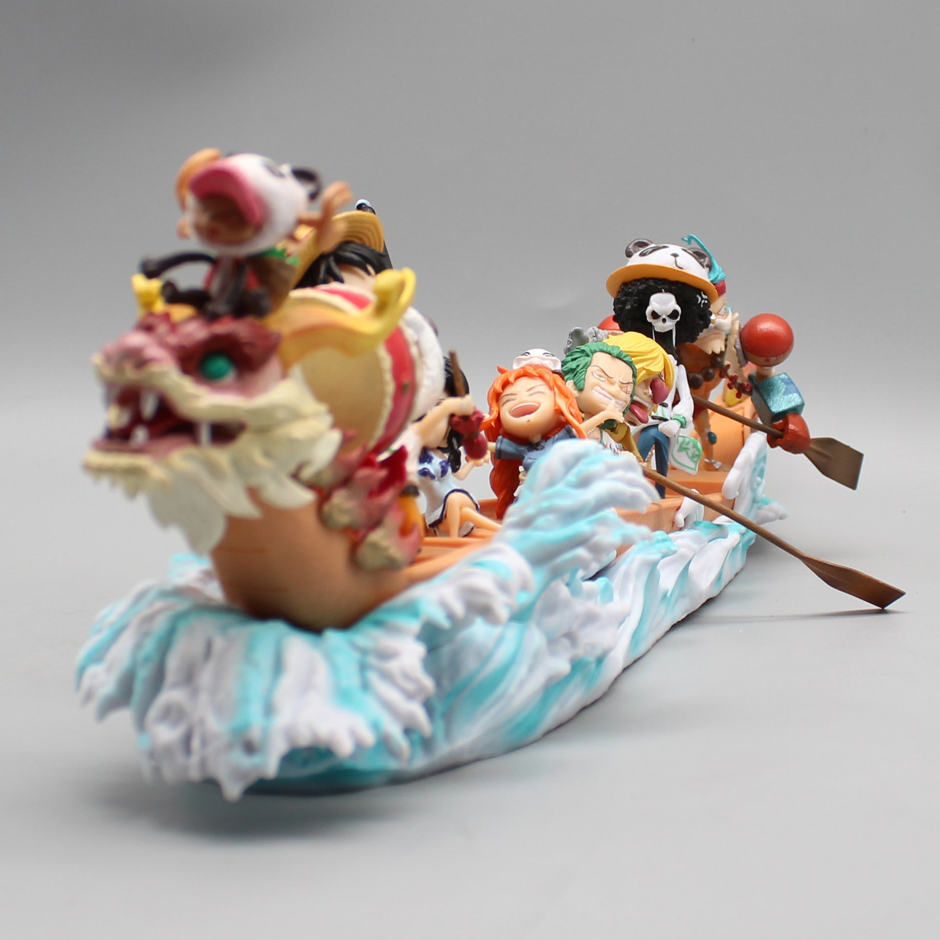 One Piece Luffy Figure Dragon Boat Race Anime Action Figures All Ten Sanji Figure Pvc Collection