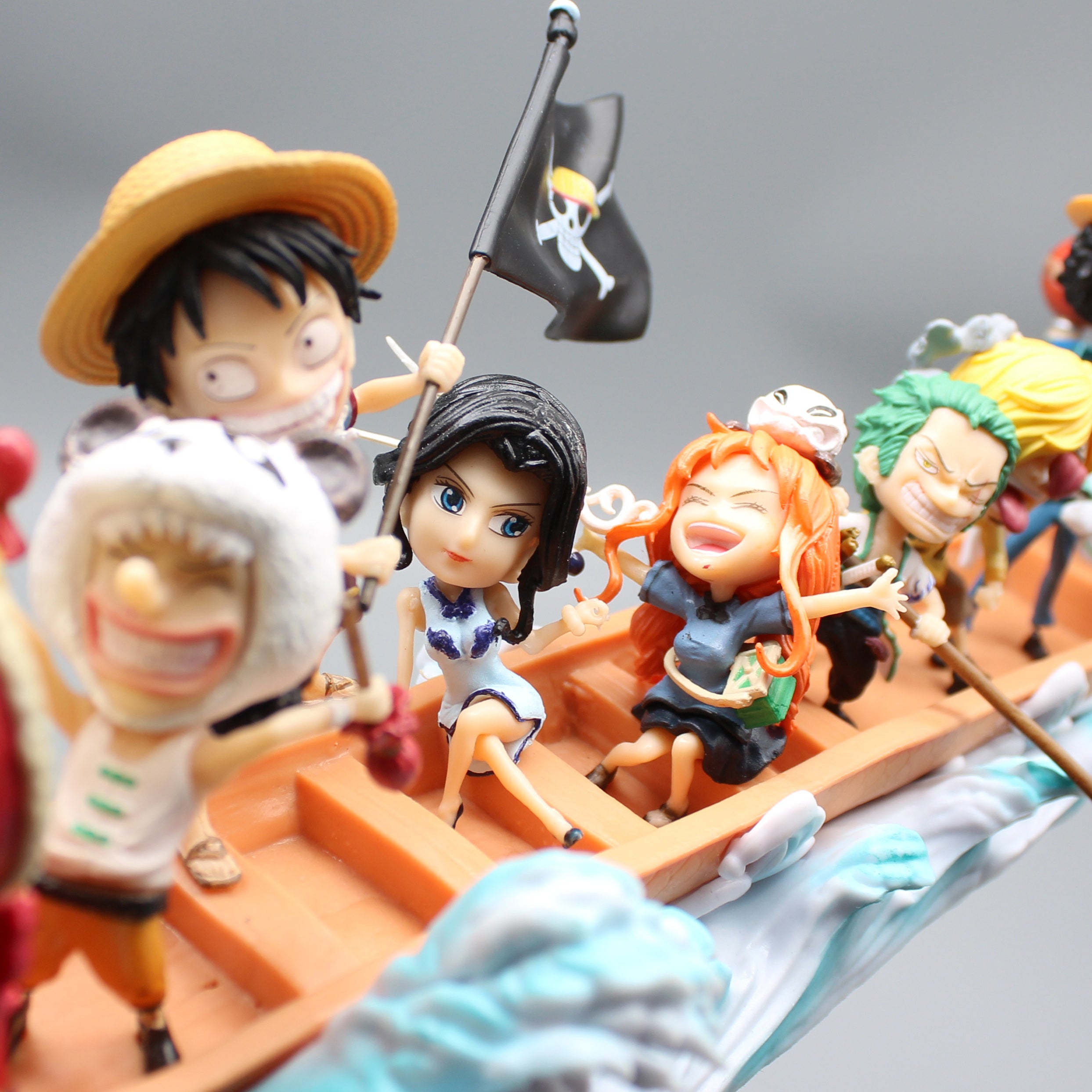 One Piece Luffy Figure Dragon Boat Race Anime Action Figures All Ten Sanji Figure Pvc Collection