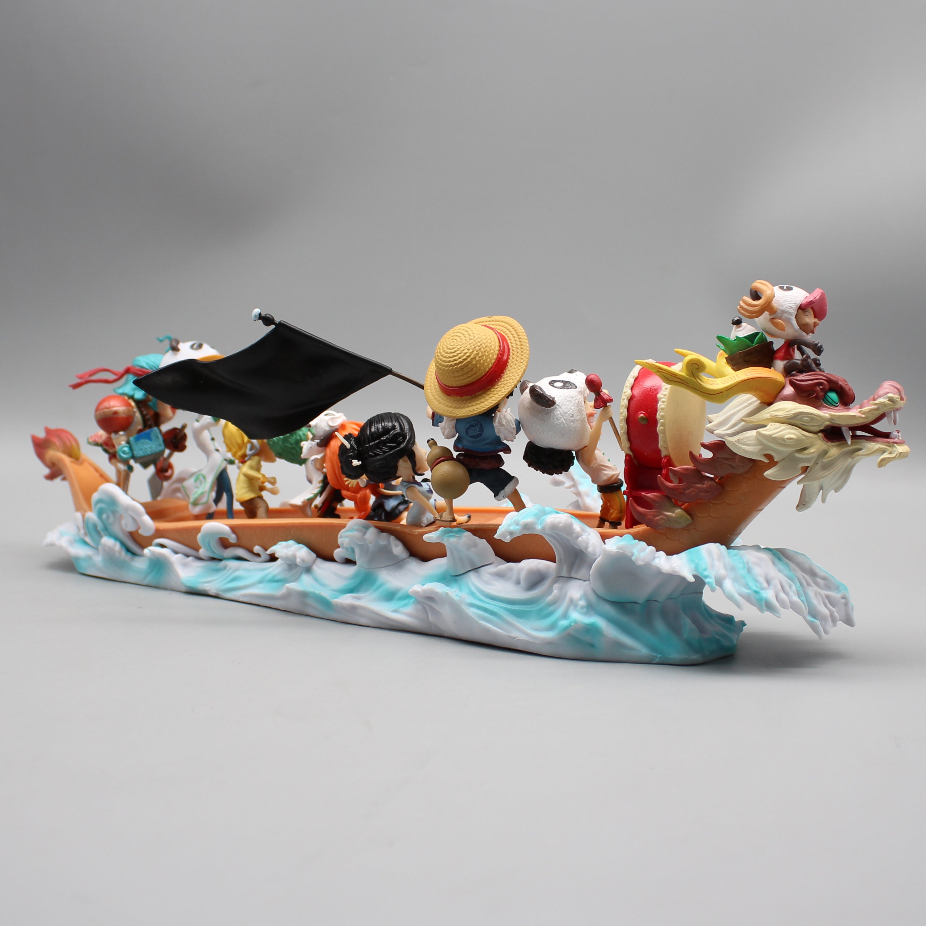 One Piece Luffy Figure Dragon Boat Race Anime Action Figures All Ten Sanji Figure Pvc Collection