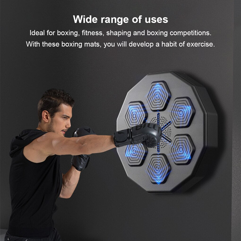 Smart Music Boxing Machine Kids Adult Wall Mounted Target LED Light Boxing  Agility Reaction Training for Children Adult
