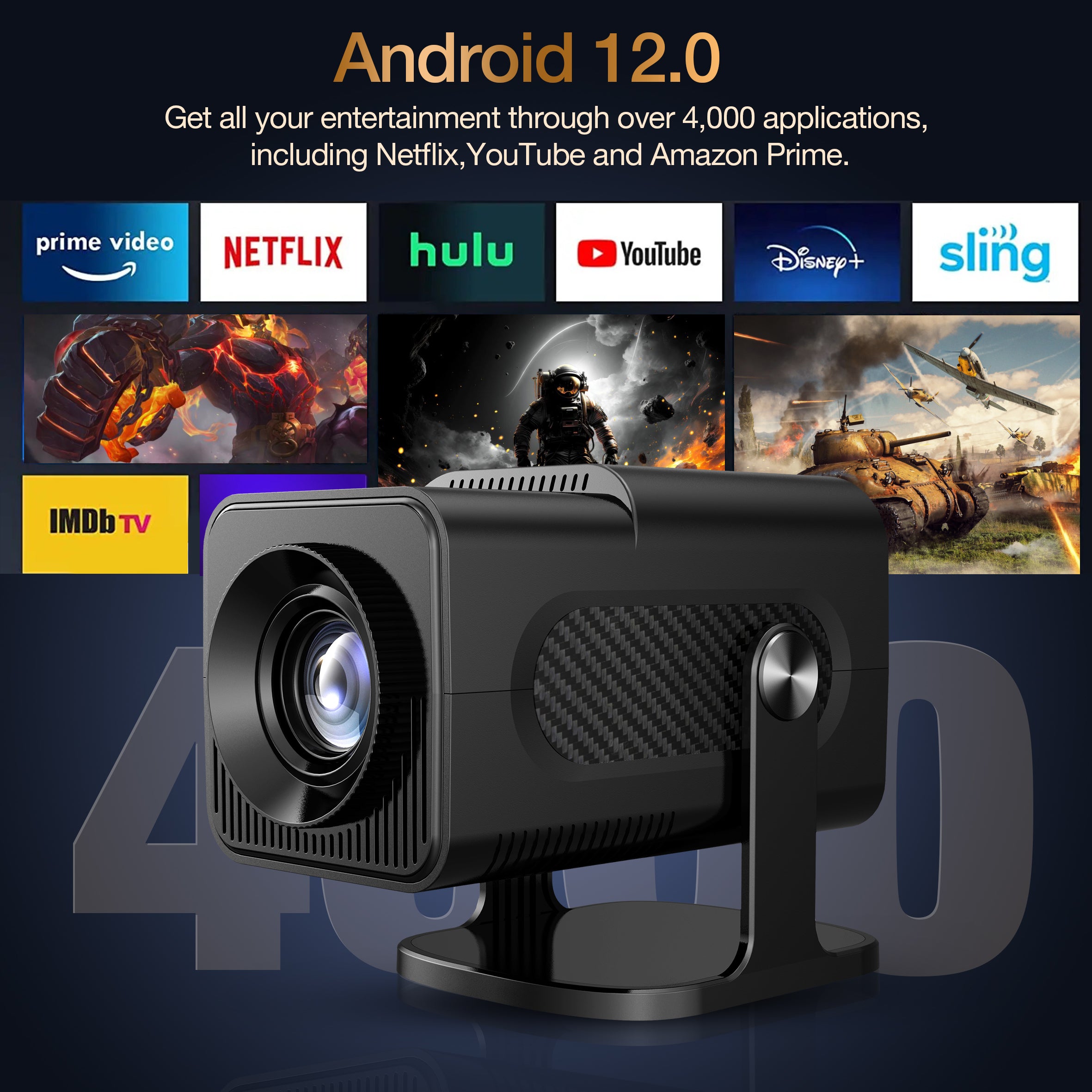 Retro video game consoles WIFI Portable Intelligent Projector  +10000 games