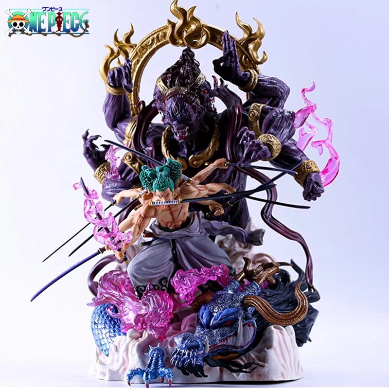 Big Size One Piece Roronoa Zoro Ashura Demon Ver. PVC Action Figure Collection Model Toys 47cm 6KG