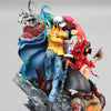 One Piece Figurine Three Captain Anime Figure Kid Law Luffy Action Pvc Model Statue Doll Collection Decoration T