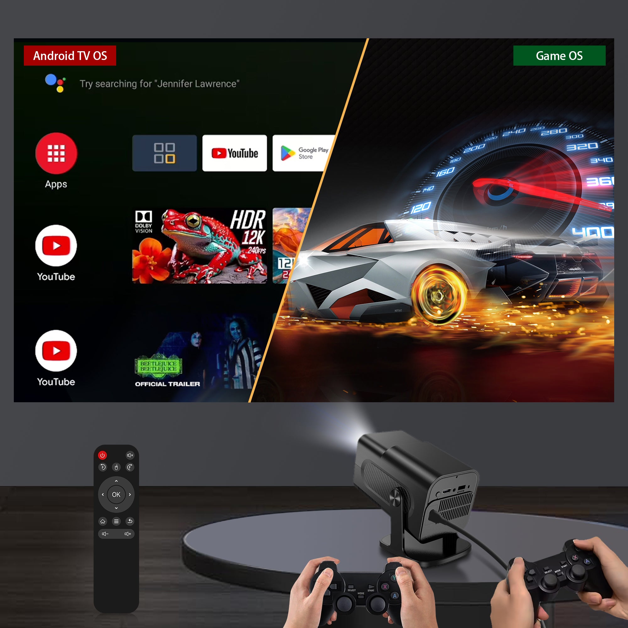Retro video game consoles WIFI Portable Intelligent Projector  +10000 games