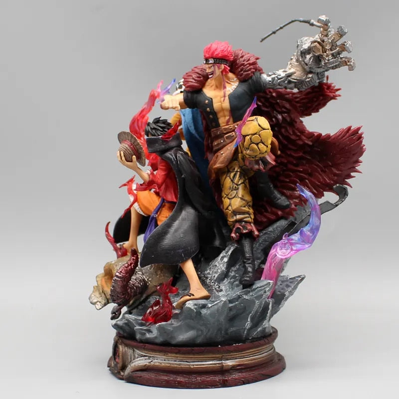 One Piece Figurine Three Captain Anime Figure Kid Law Luffy Action Pvc Model Statue Doll Collection Decoration T