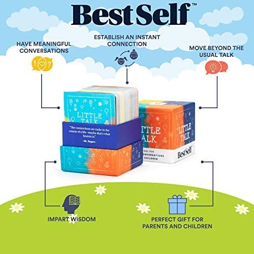Bestself Little Talk Conversation Cards 150 Questions parent with Children 5-14