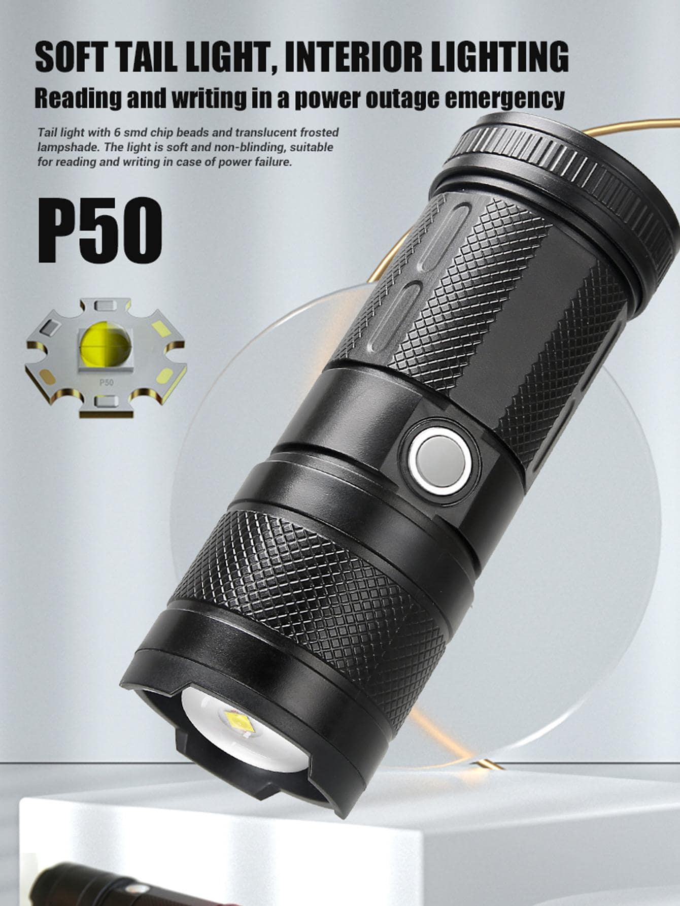 1800 Lumen Rechargeable LED Flashlight, Small and Extremely Bright Flash Light, Zoomable, Water Resistant, Adjustable Brightness for Camping, Running, Emergency