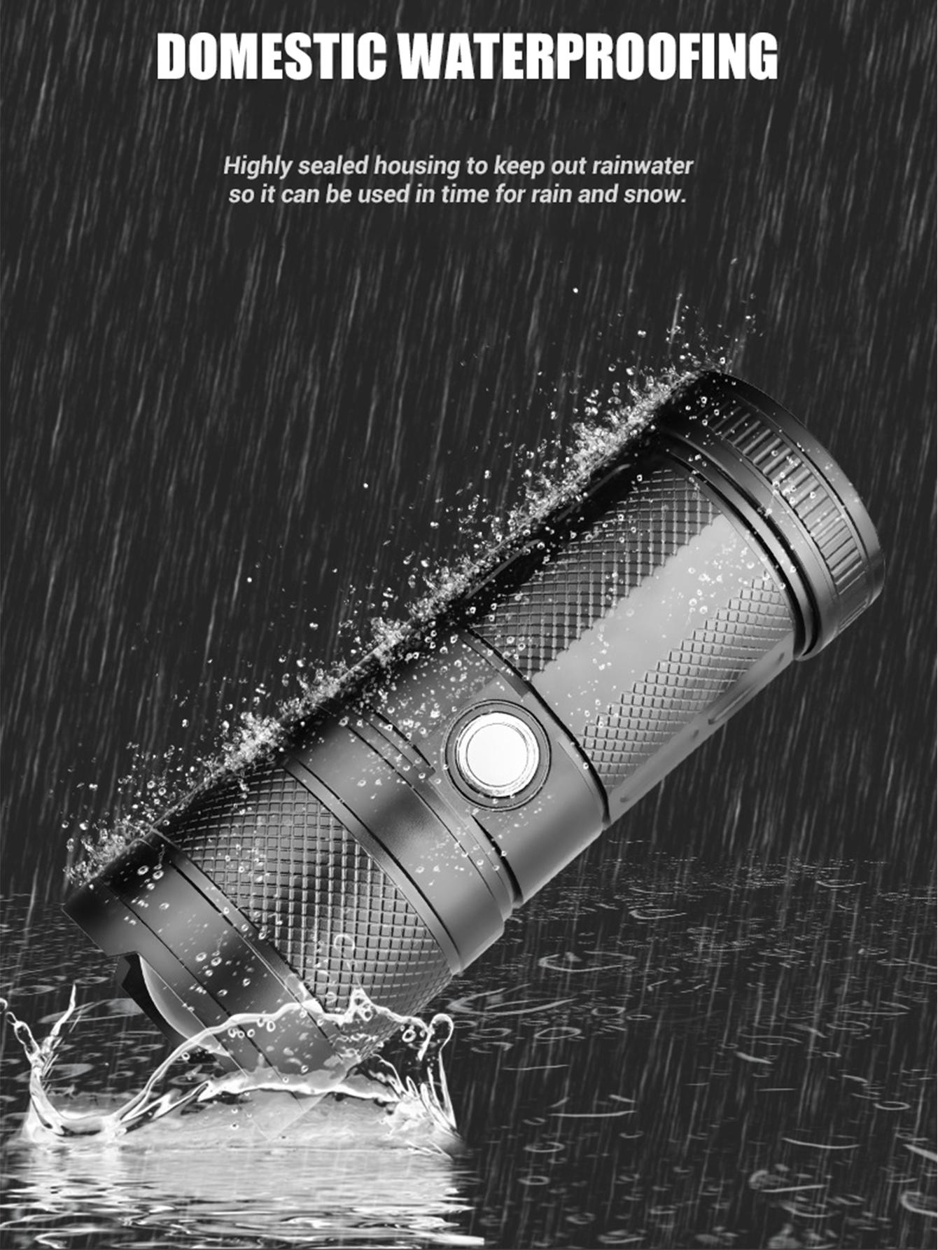 1800 Lumen Rechargeable LED Flashlight, Small and Extremely Bright Flash Light, Zoomable, Water Resistant, Adjustable Brightness for Camping, Running, Emergency