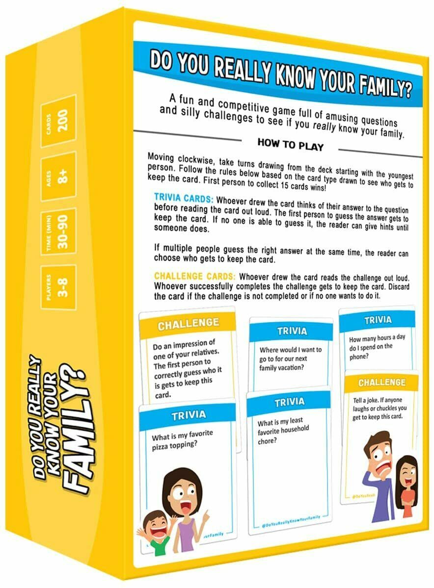 Do You Really Know Your Family? A Fun Family Game Filled With Conversation Starters And Challenges - Great For Kids, Teens And Adults