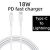 For Apple iphone 12  18w  cable USB-C to Lightning Cable (2 m)