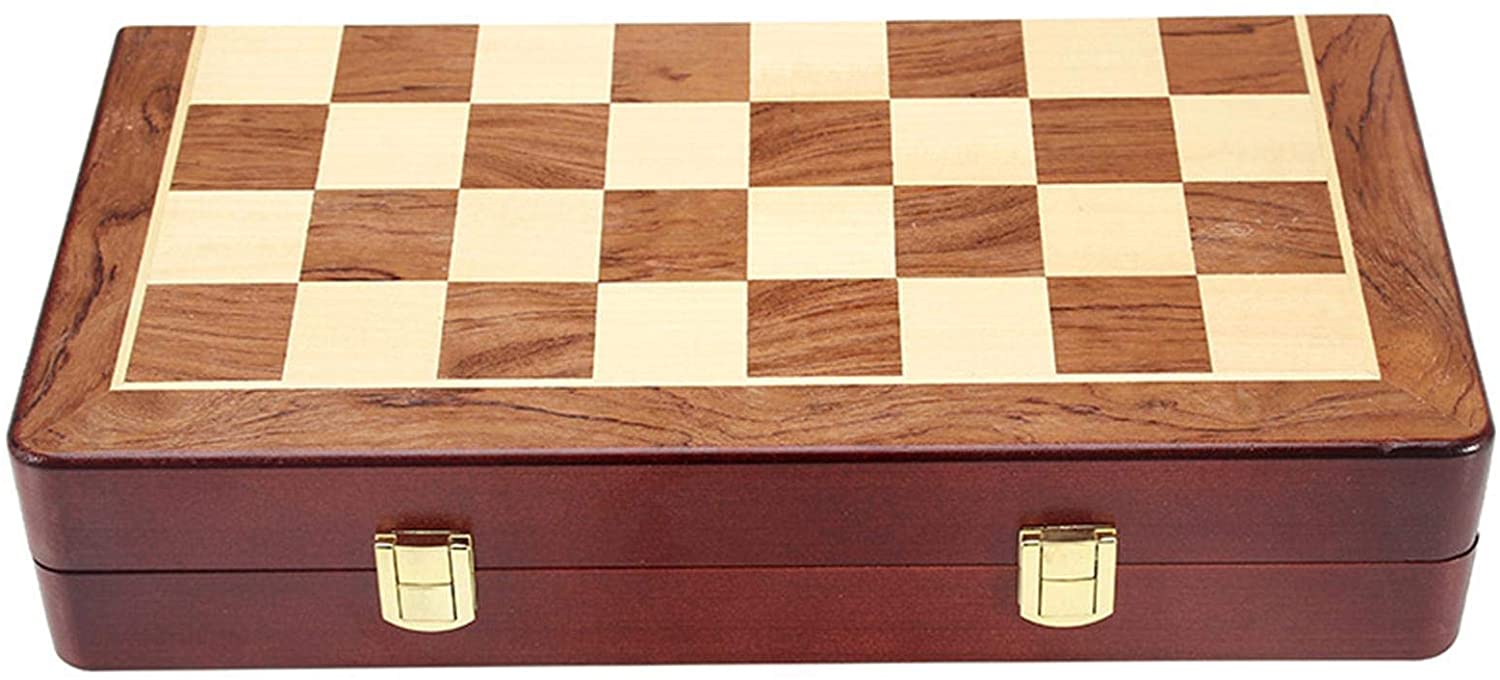 Metal Chess Set High-grade Gift Travel International Chess Game Folding Wooden Mold Chessboard Kirsite Chess Pieces Chessman -Gold Silver