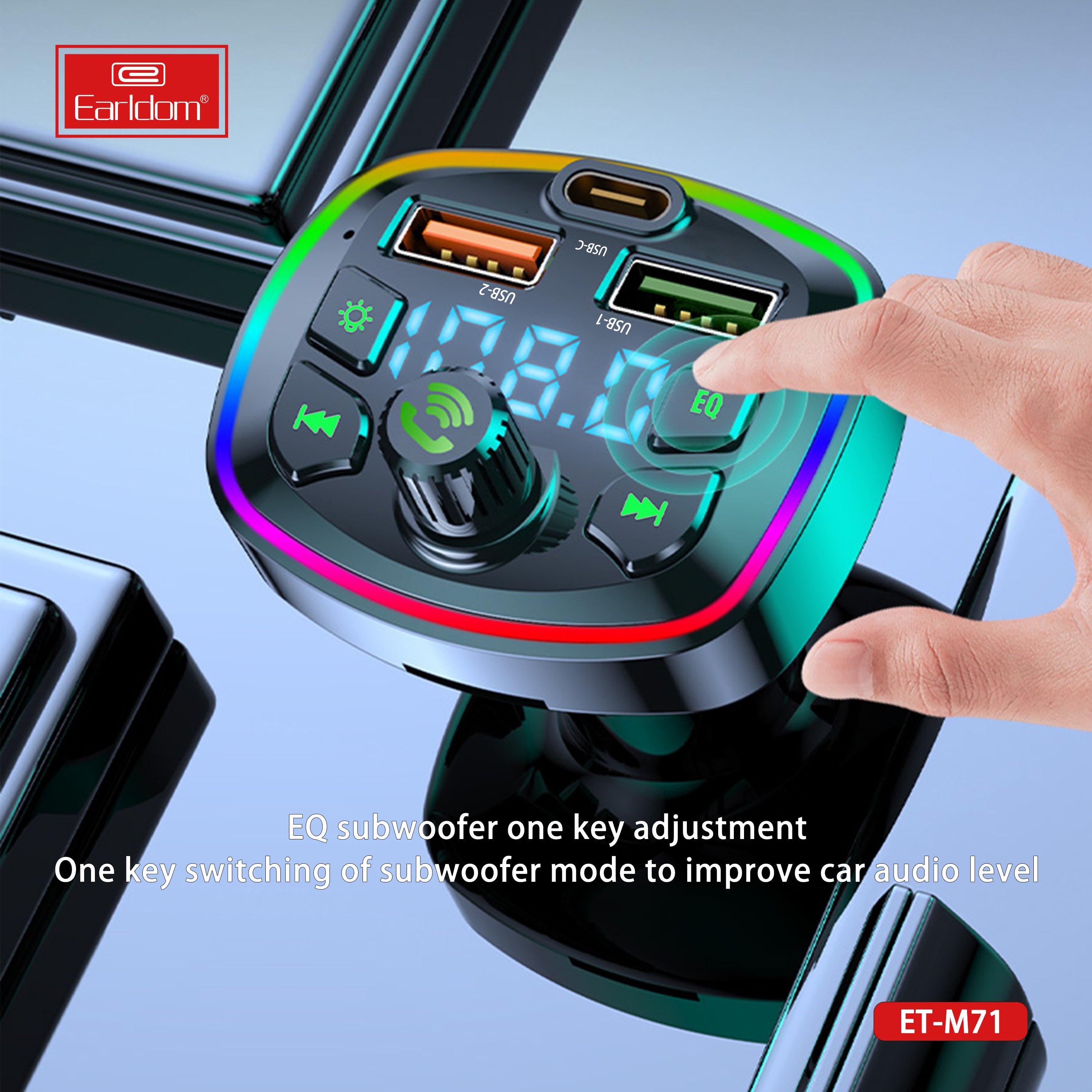 ET-M71 FM Transmitter Bluetooth Car kit