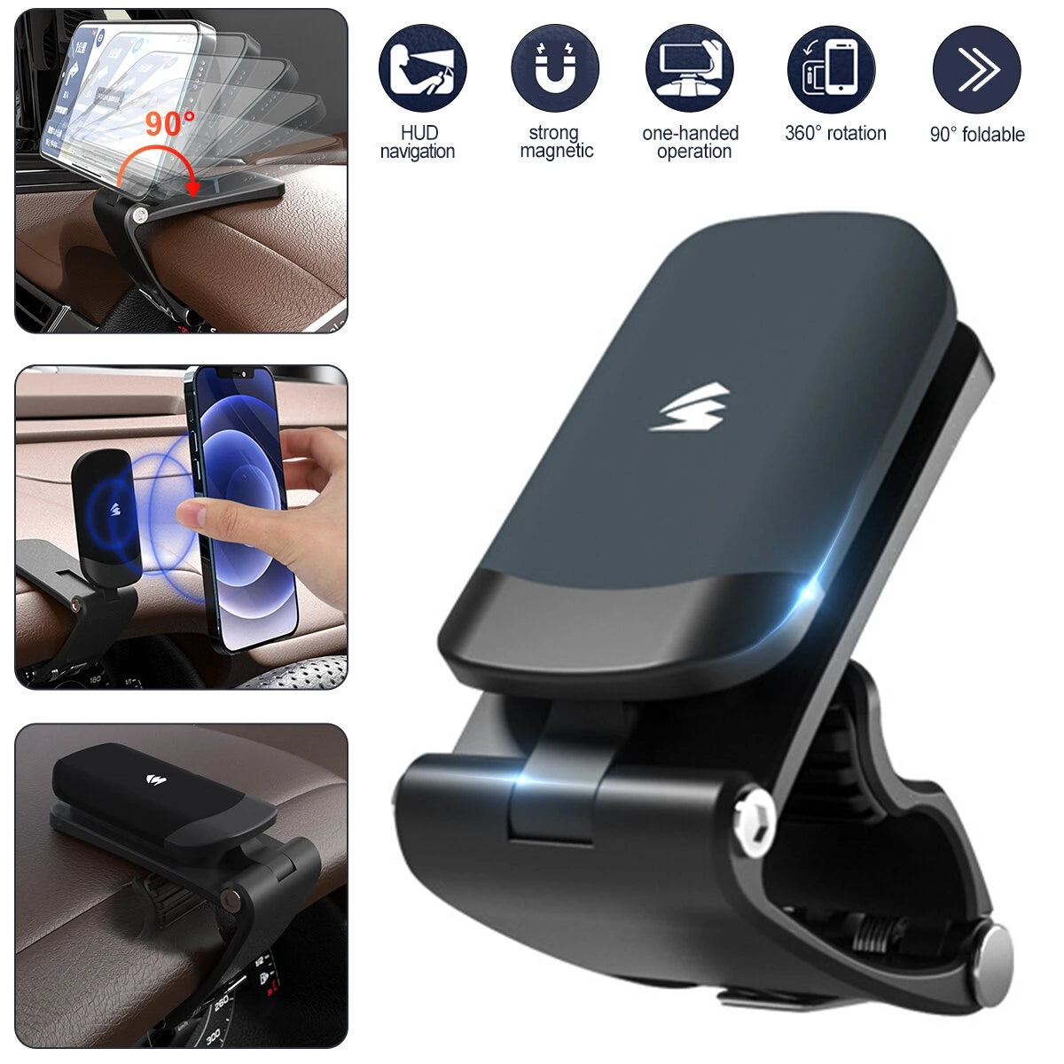 SUMITAP Magnetized HUD Car Phone Stand is a silent stand for the dashboard
