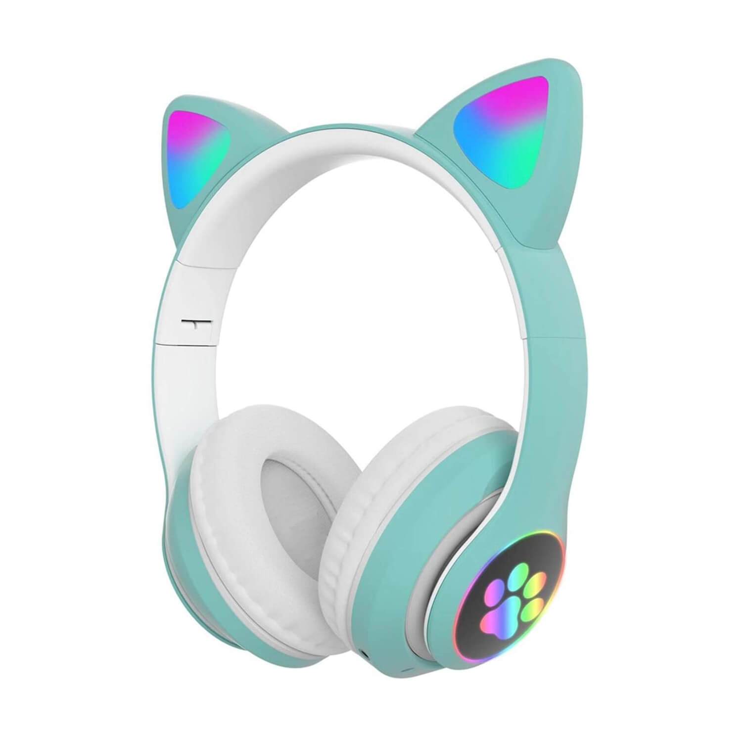 Cute Cat Ear Bluetooth Wireless Headphones Glowing LED RGB Flash Light