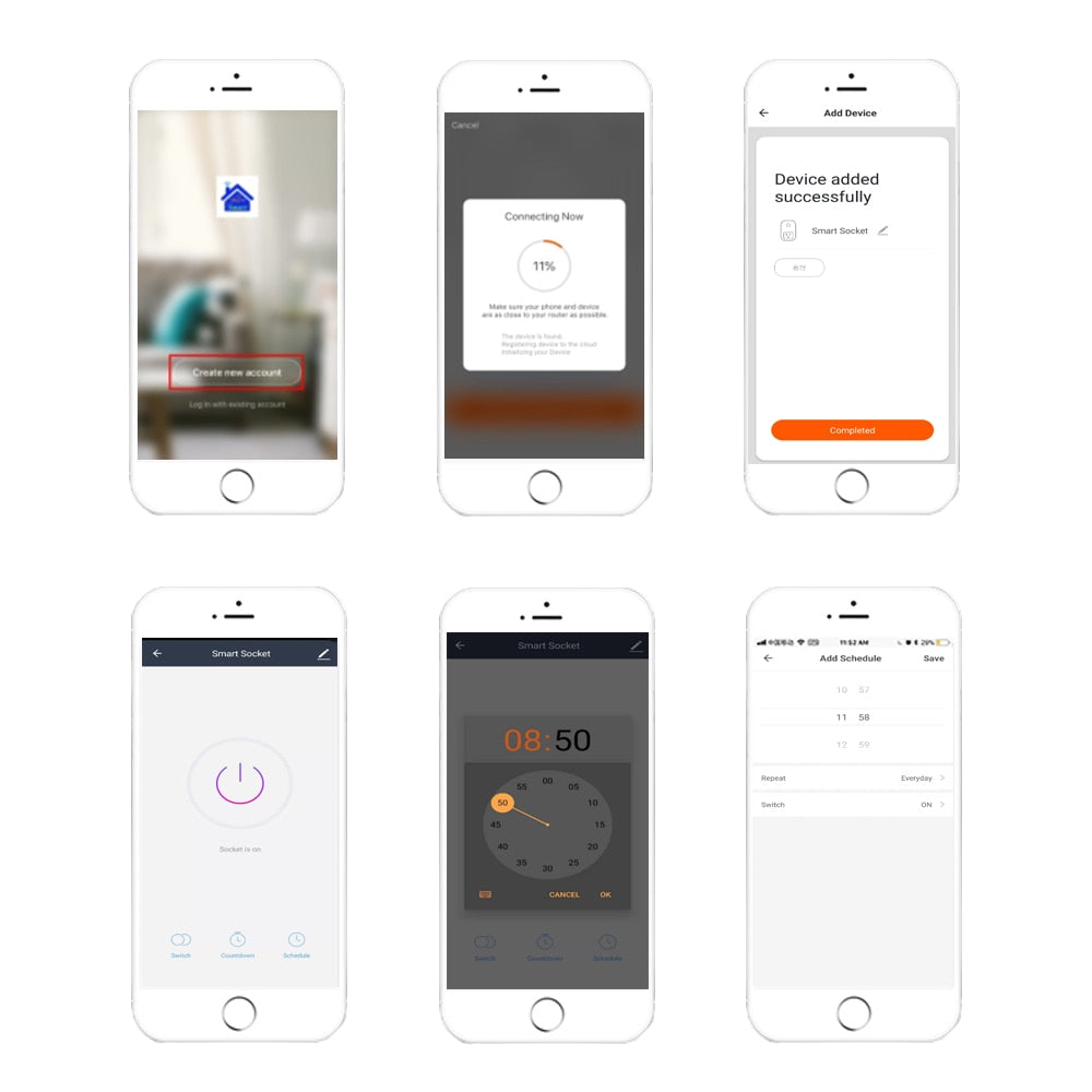 Tuya Smart Power Strip with 4 Outlets 4USB Ports,Australia Smart Power Bar Multiple Outlet Extension work with Alexa and Google