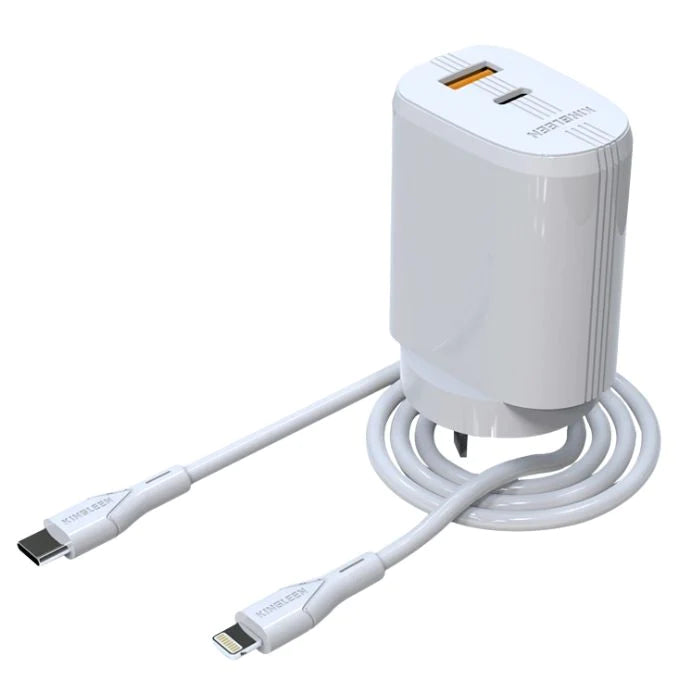 20W Kingleen  Type C + USB Power Adapter