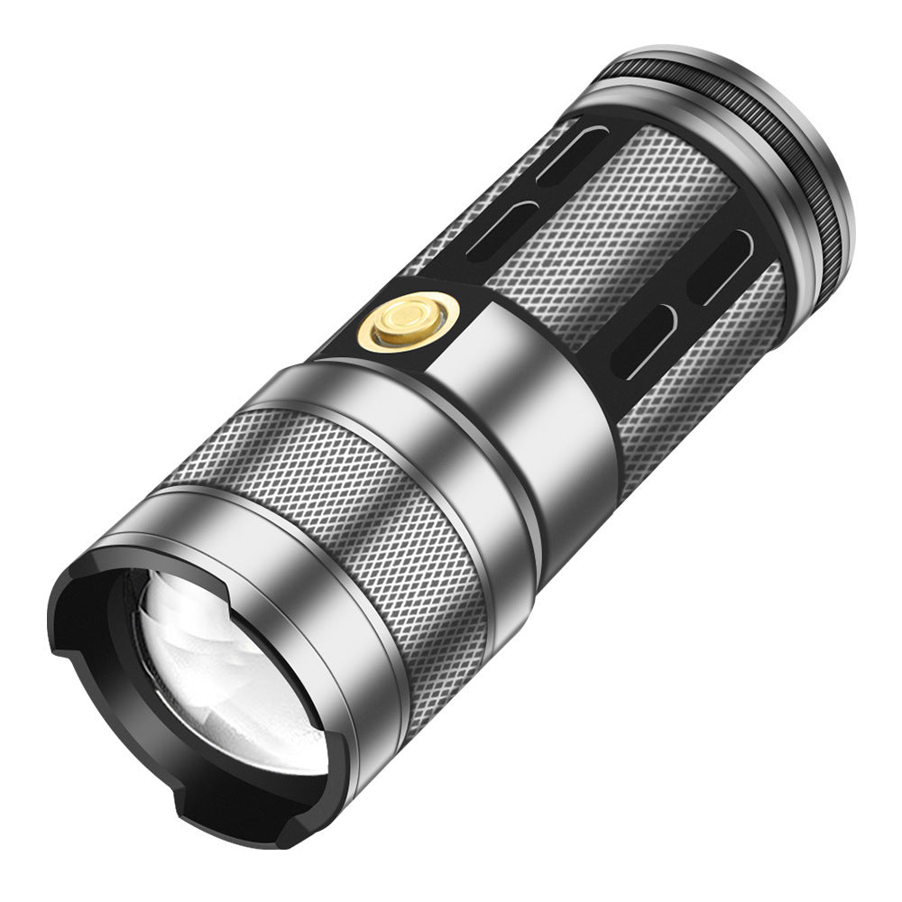 1800 Lumen Rechargeable LED Flashlight, Small and Extremely Bright Flash Light, Zoomable, Water Resistant, Adjustable Brightness for Camping, Running, Emergency