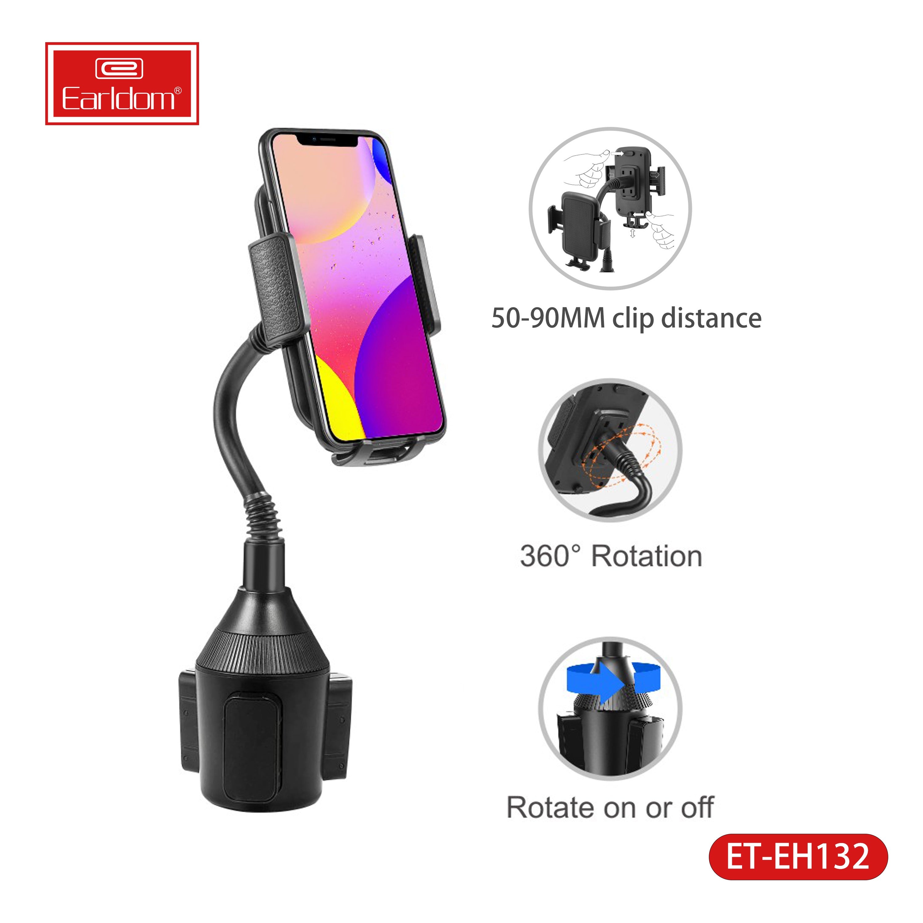 Earldom Gooseneck cup holder Universal adjustable gooseneck cup mobile phone stand