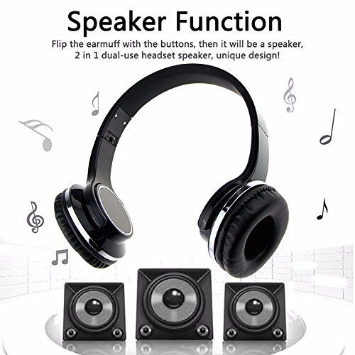 SODO  2 in 1 Bluetooth 4.2 Over-Ear Headset Headphone Speaker TF FM Radio