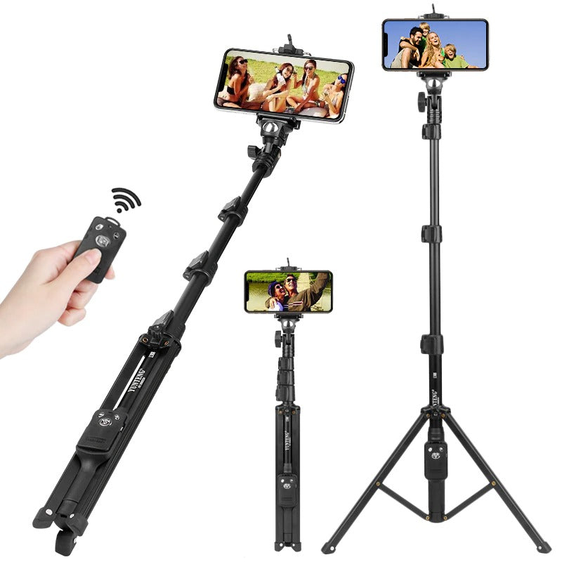 YUNTENG 1388 Aluminum Tripod Selfie Stick with Phone Holder Remote