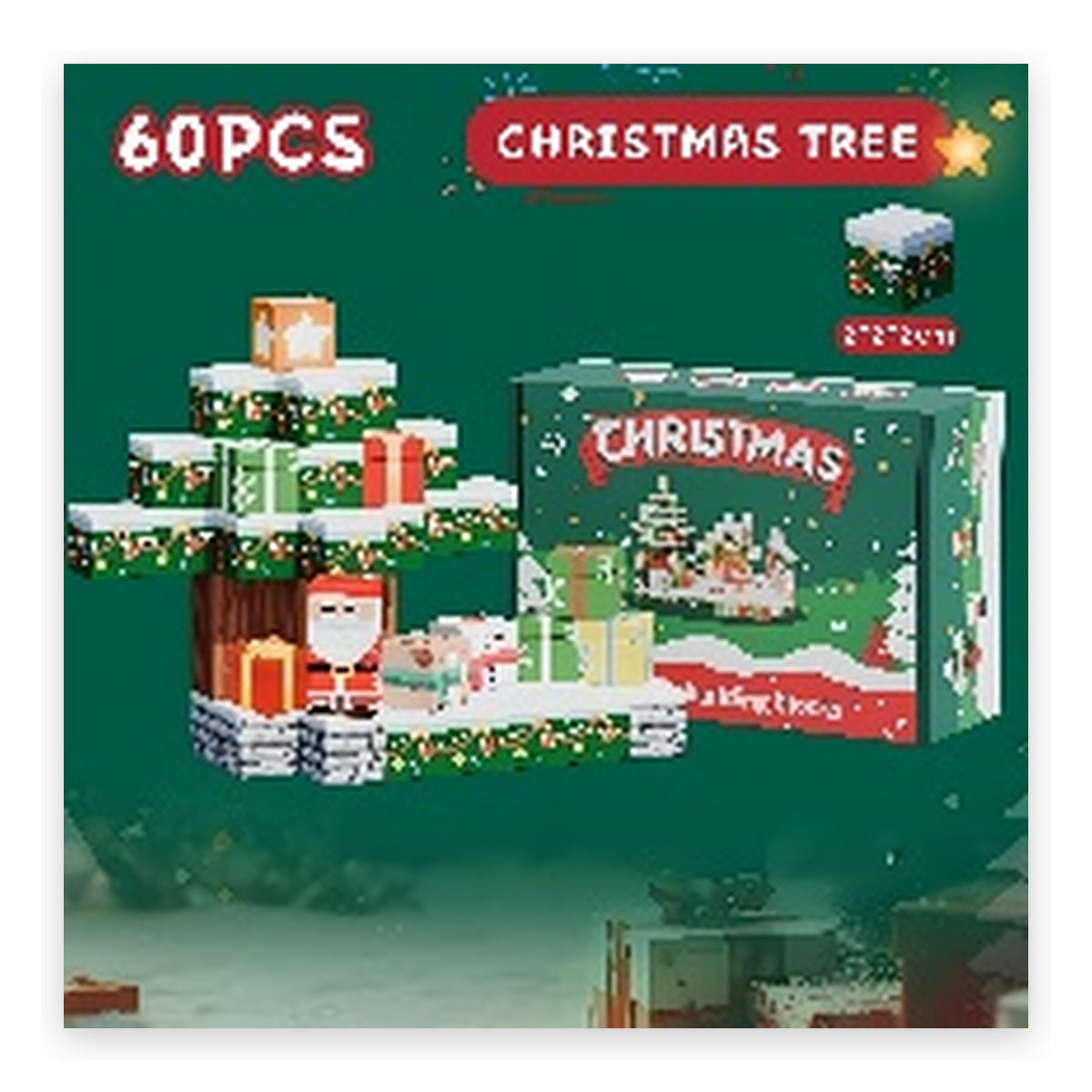 60 PCS Creative DIY Blocks - Christmas Tree Theme