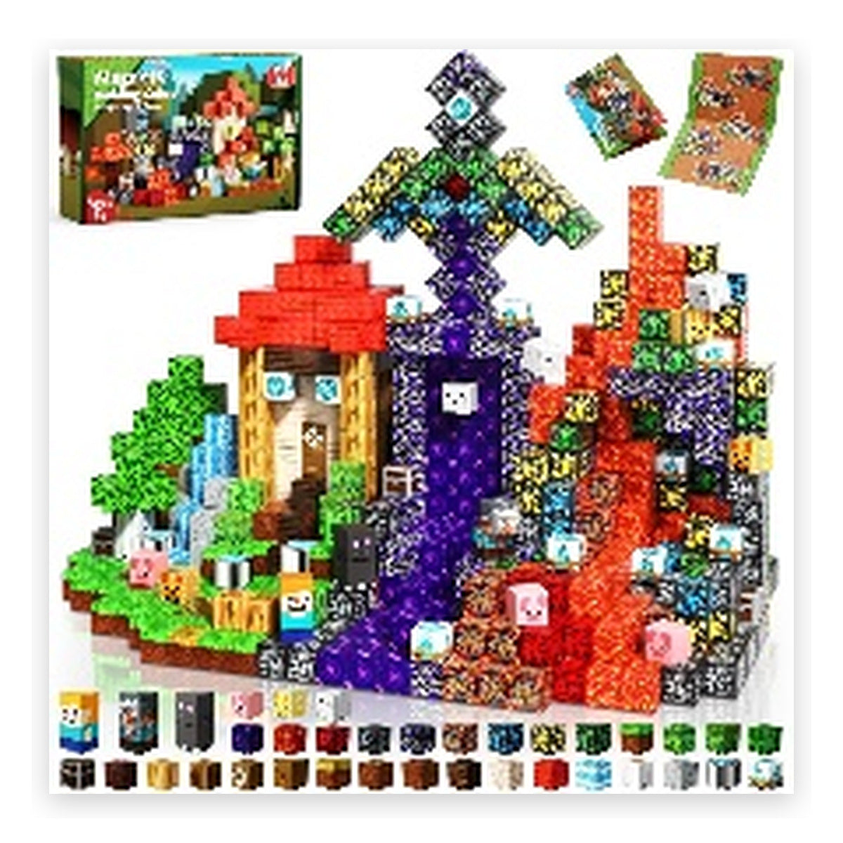 150 PCS Creative DIY Blocks - Dark Forest Fortress Theme