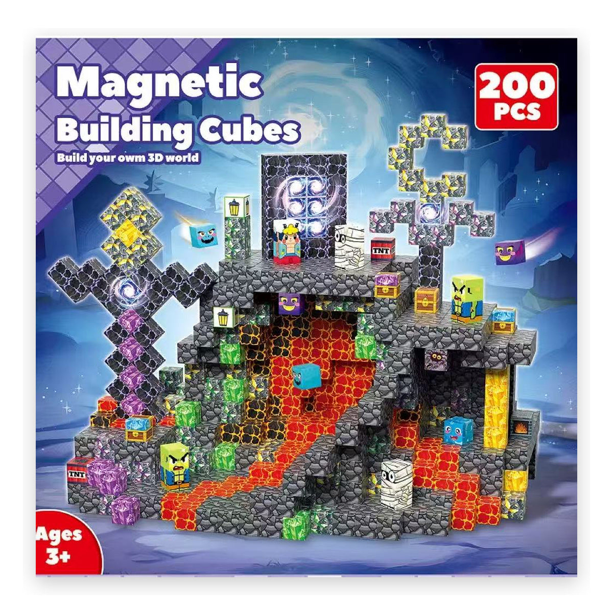 200 PCS Creative DIY Blocks - Crystal City Theme