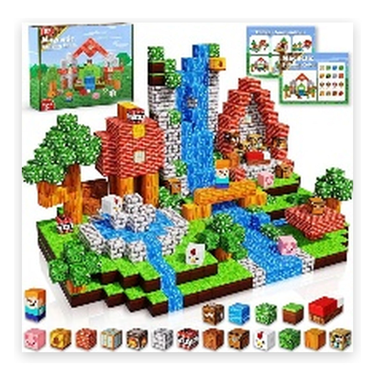 100 PCS Creative DIY Blocks - Animal House Theme