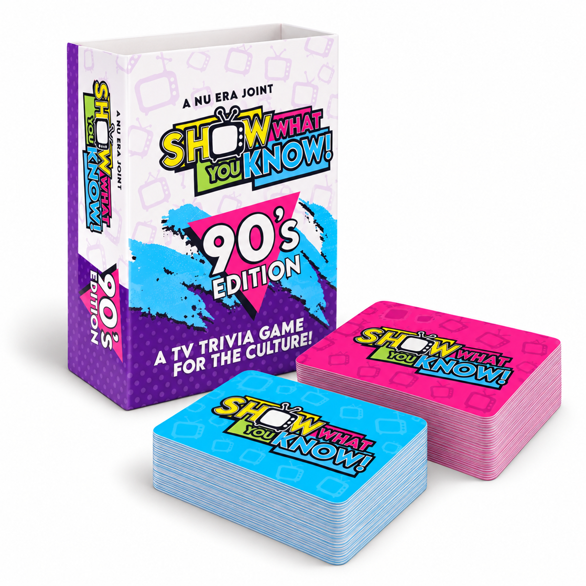 Show What You Know 90s Edition box and cards