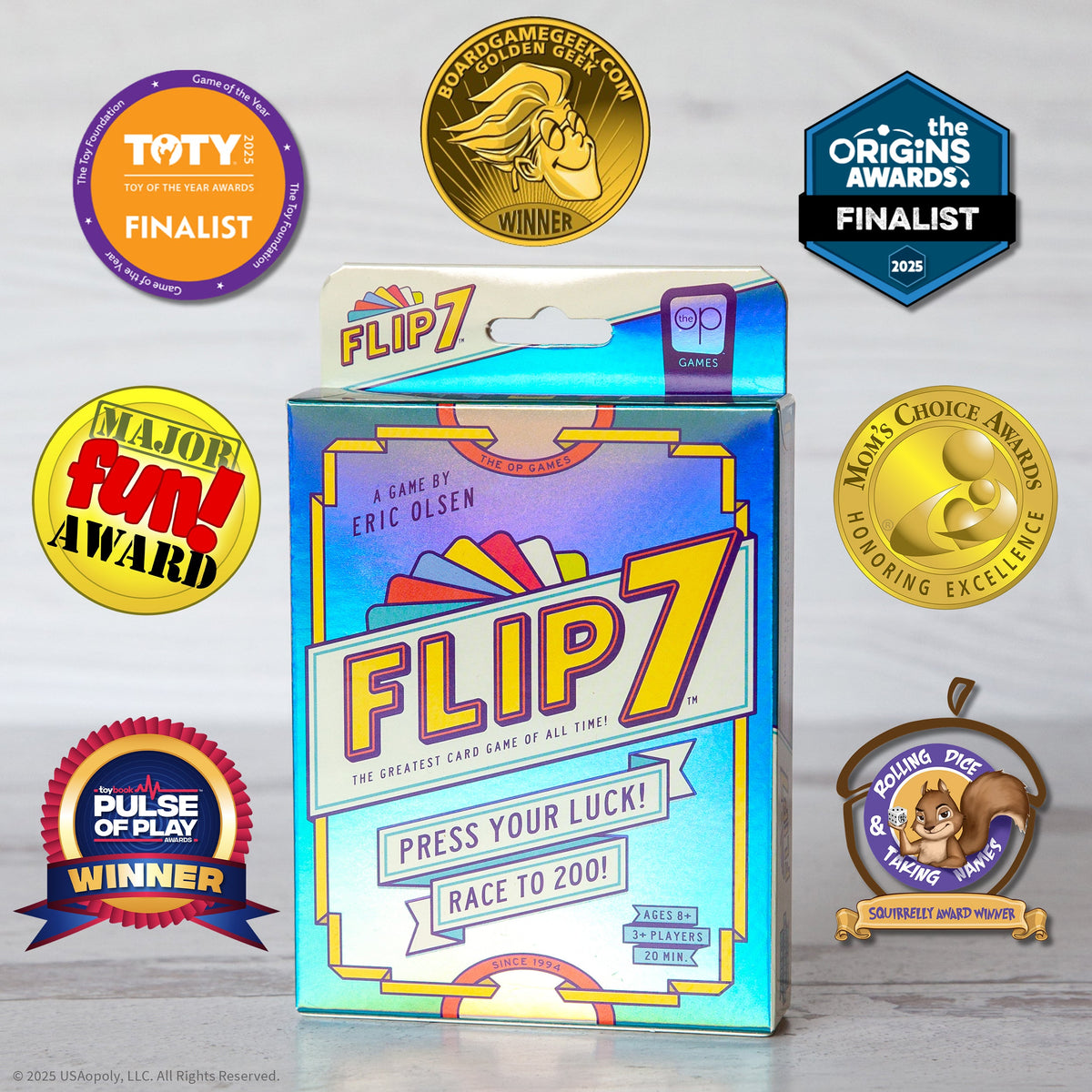 Flip 7 award-winning card game package