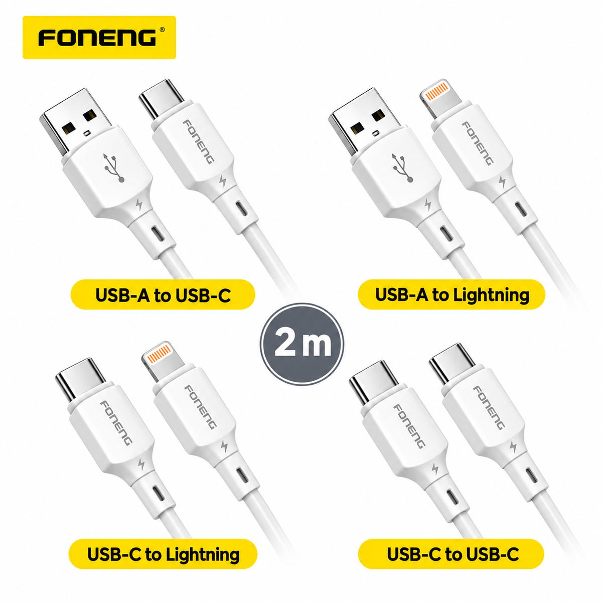 FONENG XS16 USB-A, USB-C and Lightning connector options