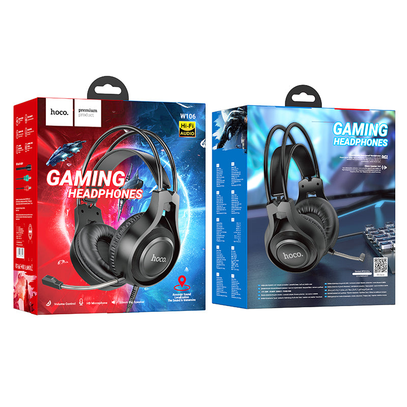 Hoco W106 Tiger gaming headset - Black