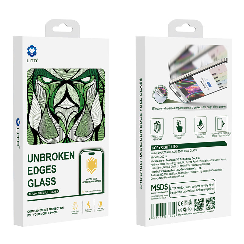 iPhone 16 LITO D Ultra Silicone Edge Privacy Full Glass - Clear