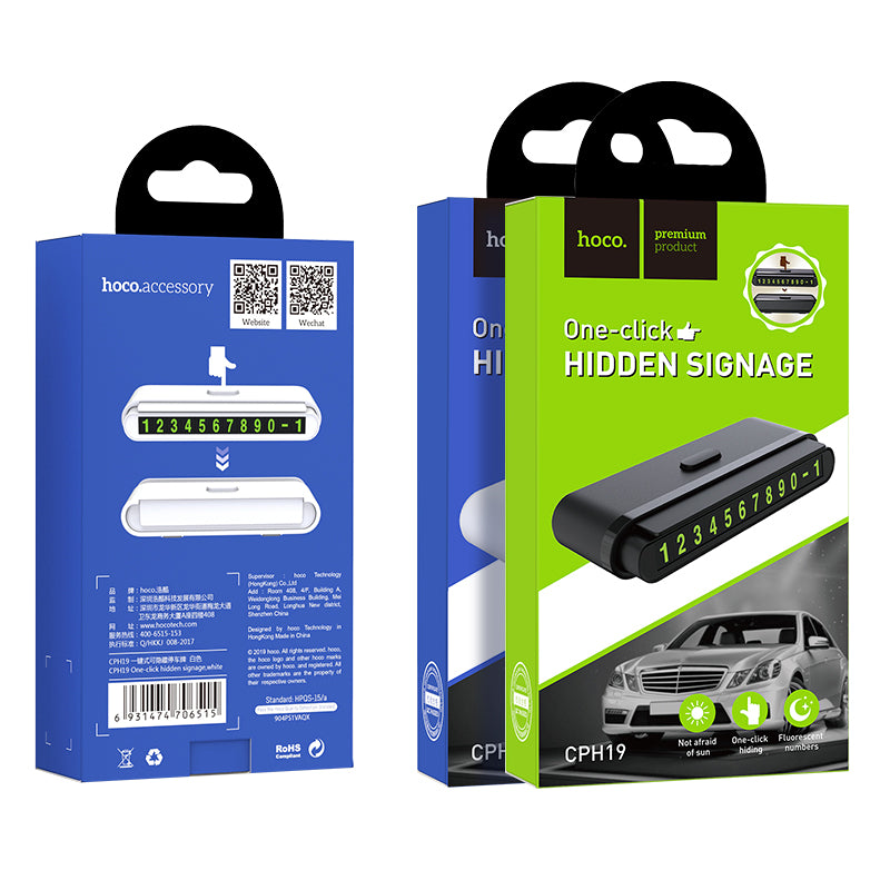 Hoco CPH19 One-click hidden signage - Black