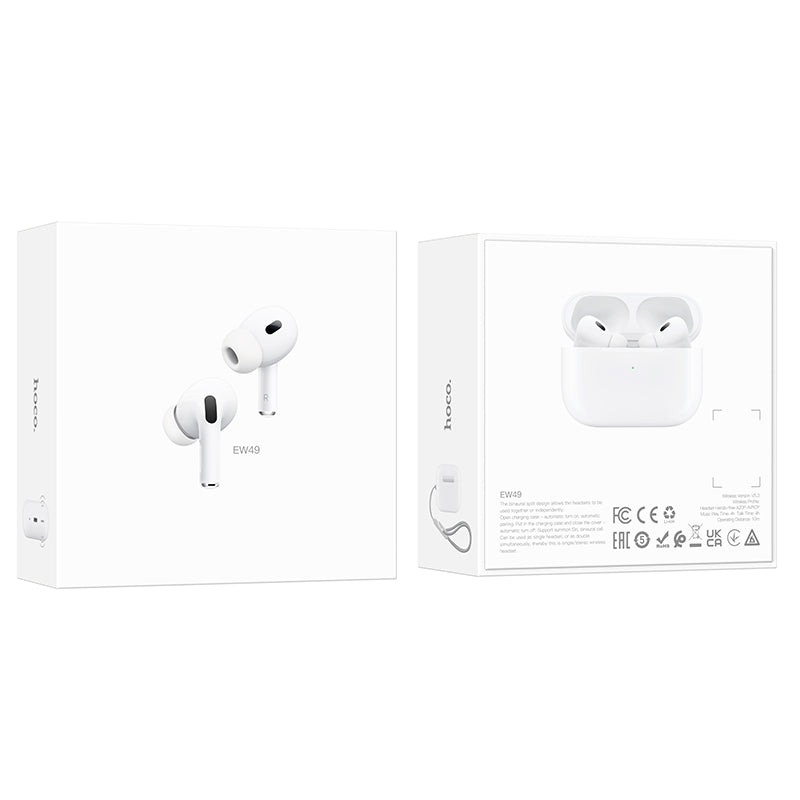 Hoco EW49 *Wireless Charging* True wireless stereo headset - White